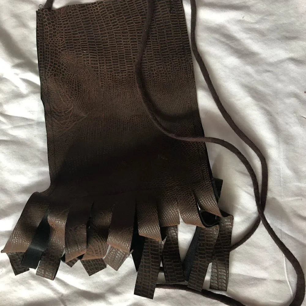 brown handmade leather bag